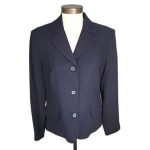 Nygard Collection Petites Blue Suit Jacket Blazer Size 12